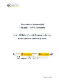 Alumnado con discapacidad y educación inclusiva en España (I fase)