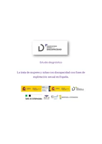 Estudio diagnóstico. La trata de mujeres y niñas con discapacidad con fines de explotac...