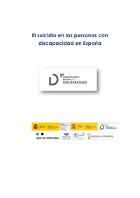 Presentación del estudio ' El suicidio en las personas con discapacidad en España'