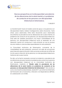 Estudio sobre la prevalencia de las alteraciones de la salud mental y/o problemas de co...