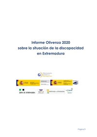 Informe Olivenza 2020 sobre la situación de la discapacidad en Extremadura