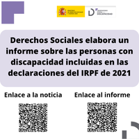 Derechos Sociales elabora un informe sobre las personas con discapacidad incluidas en l...