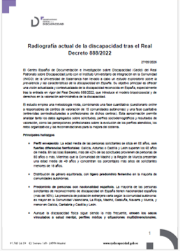 Radiografía actual de la discapacidad tras el Real Decreto 888/2022