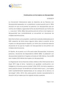 Construyamos con las mujeres con discapacidad