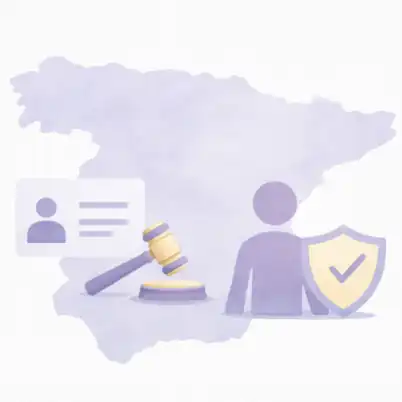 Icono de una persona protegida por un escudo y un mazo que imparte justicia.