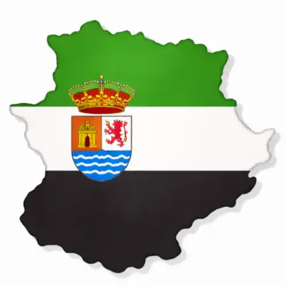 Imagen de la bandera autonómica extremeña.