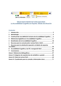 La accesibilidad cognitiva en España. Estado de situación